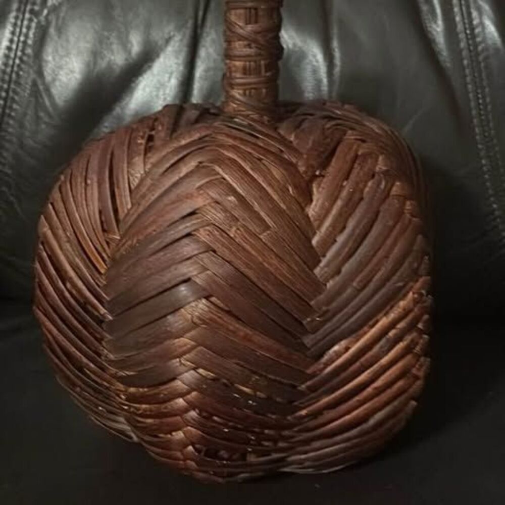 Woven Wicker Decorative Pumpkin